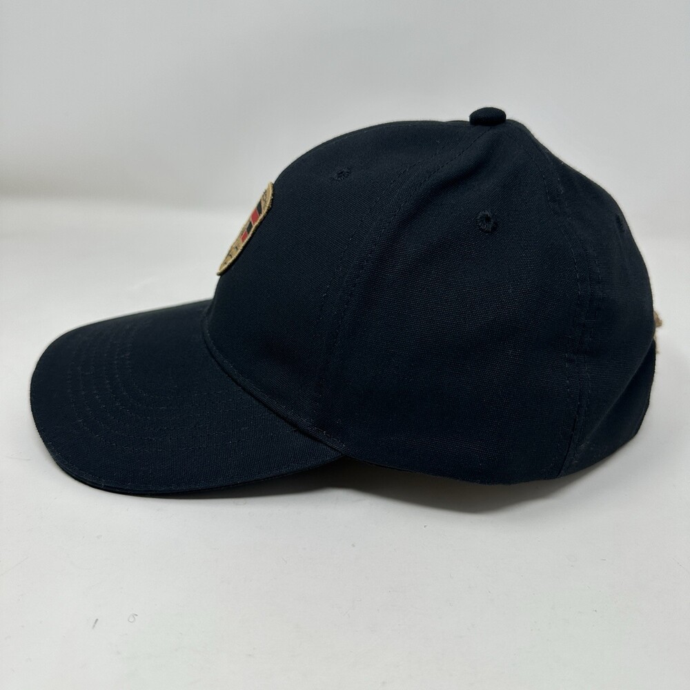 Porsche Motorsport Hat Cap Men Strapback Black Solid Shield Embroidery Racing - Picture 2 of 7